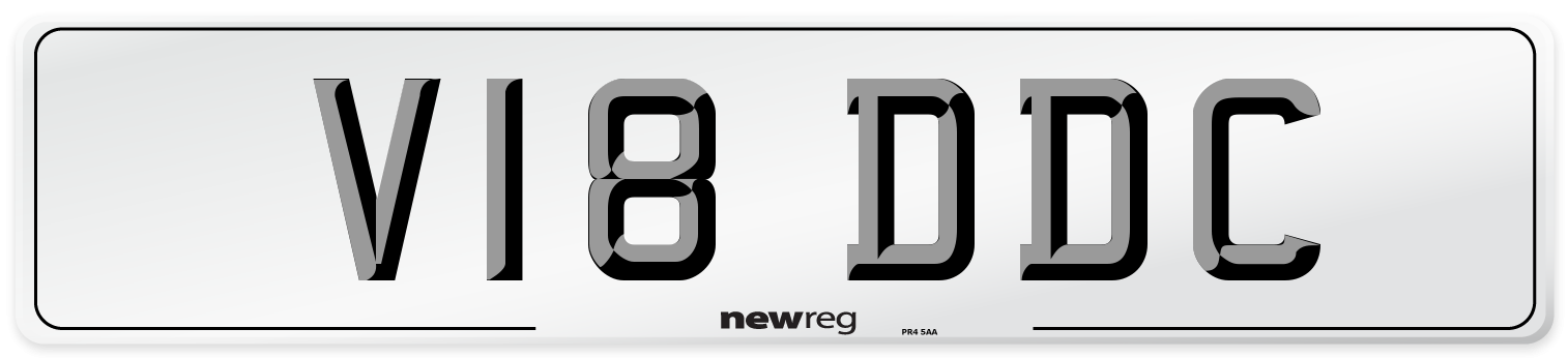V18 DDC Number Plate from New Reg